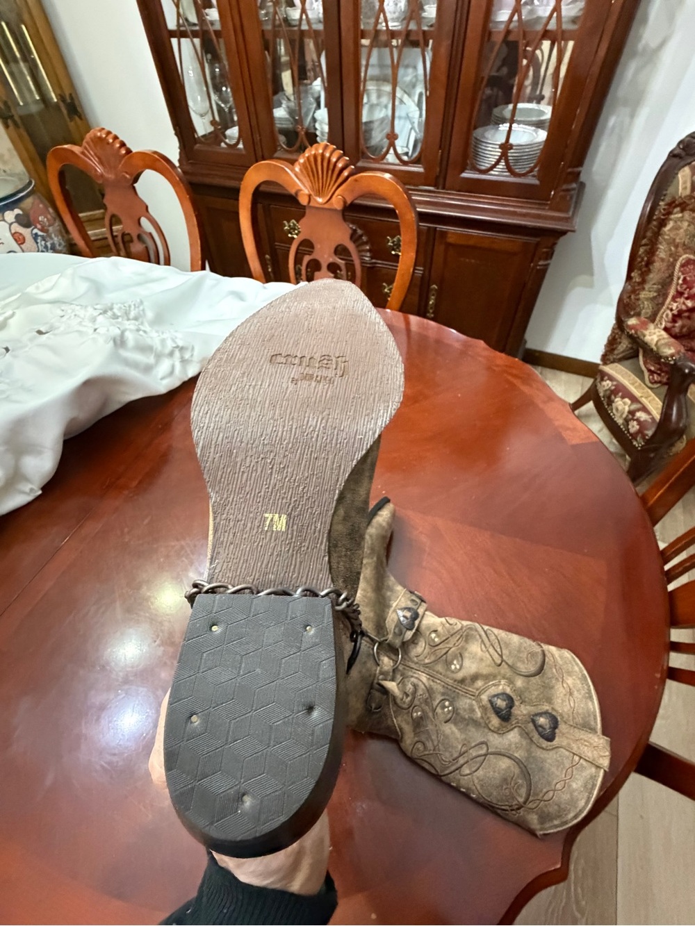 Durango Brown Heart Accent Western Cowgirl Boots - Picture 7 of 7